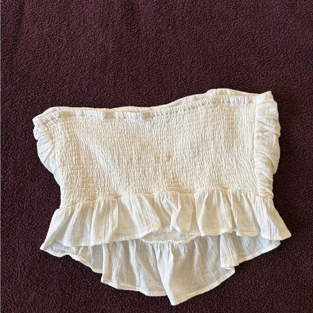 Free people fun in the sun top peplum, size L